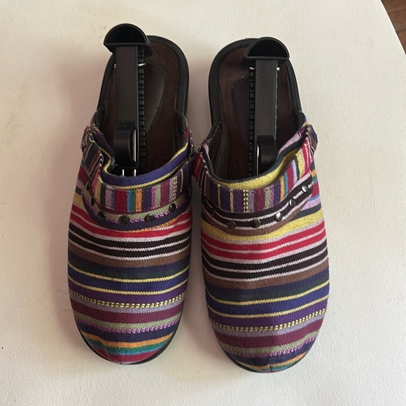 Colorful Striped Ingaro Women's Mules - Picture 3 of 6